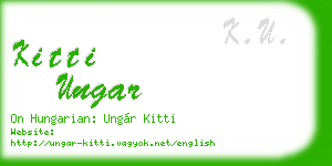 kitti ungar business card
